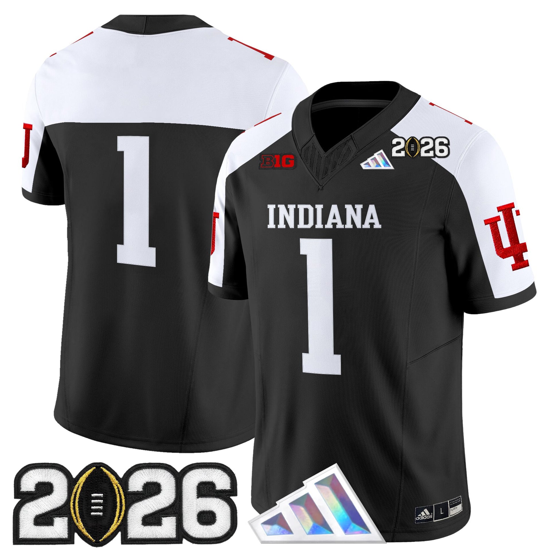 Men's Indiana Hoosiers 2026 CFP Final Patch Vapor Limited Jersey V3 - All Stitched