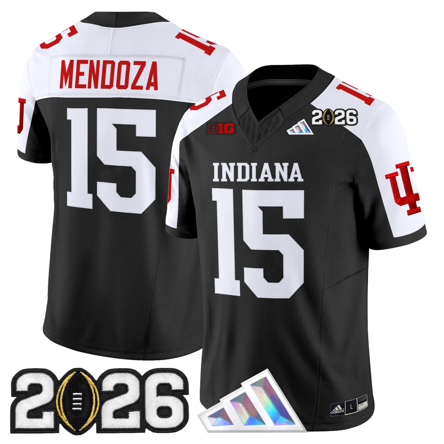 Men's Indiana Hoosiers 2026 CFP Final Patch Vapor Limited Jersey V3 - All Stitched