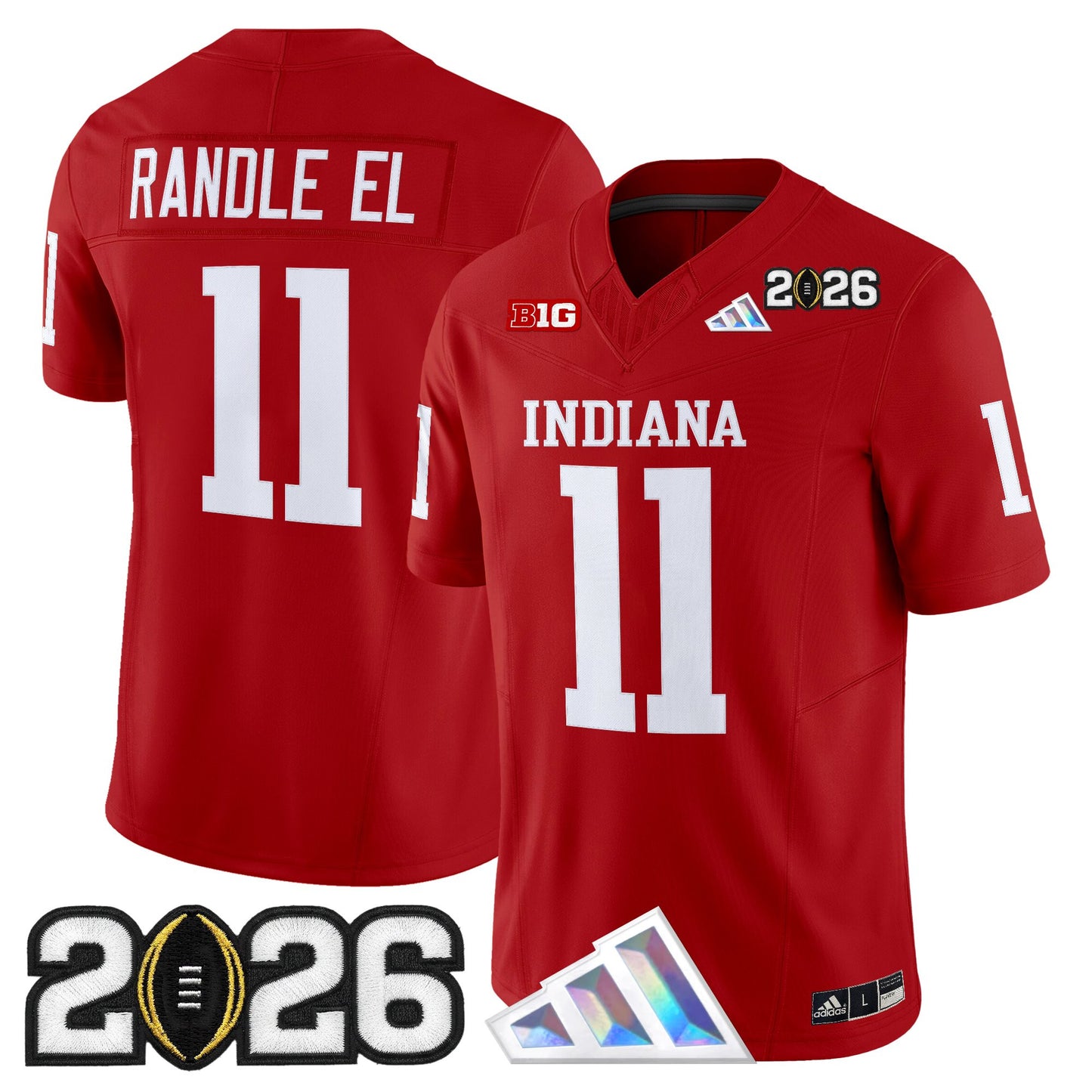 Men's Indiana Hoosiers 2026 CFP Final Patch Vapor Limited Jersey V3 - All Stitched