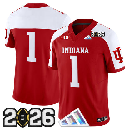 Men's Indiana Hoosiers 2026 CFP Final Patch Vapor Limited Jersey V3 - All Stitched