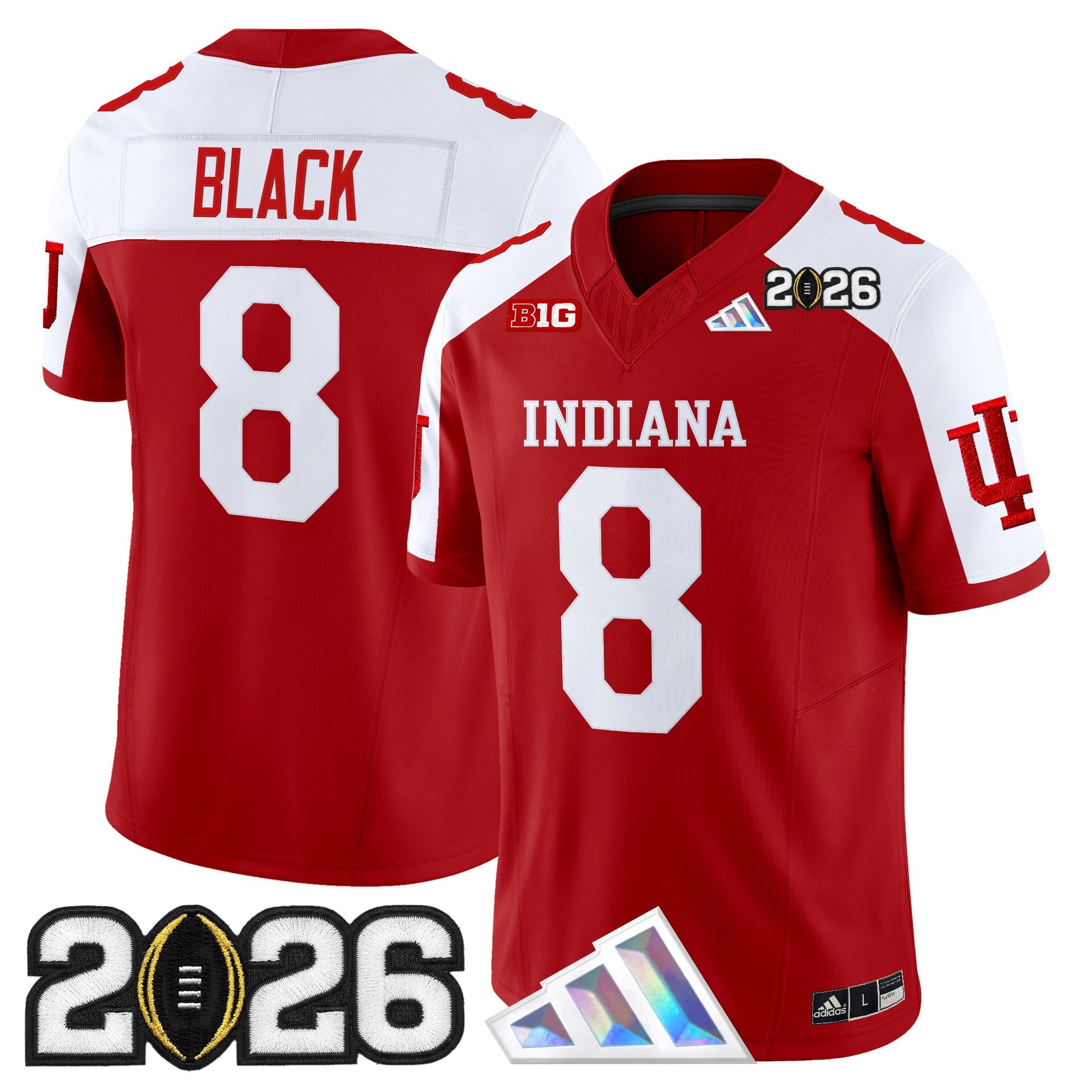 Men's Indiana Hoosiers 2026 CFP Final Patch Vapor Limited Jersey V3 - All Stitched
