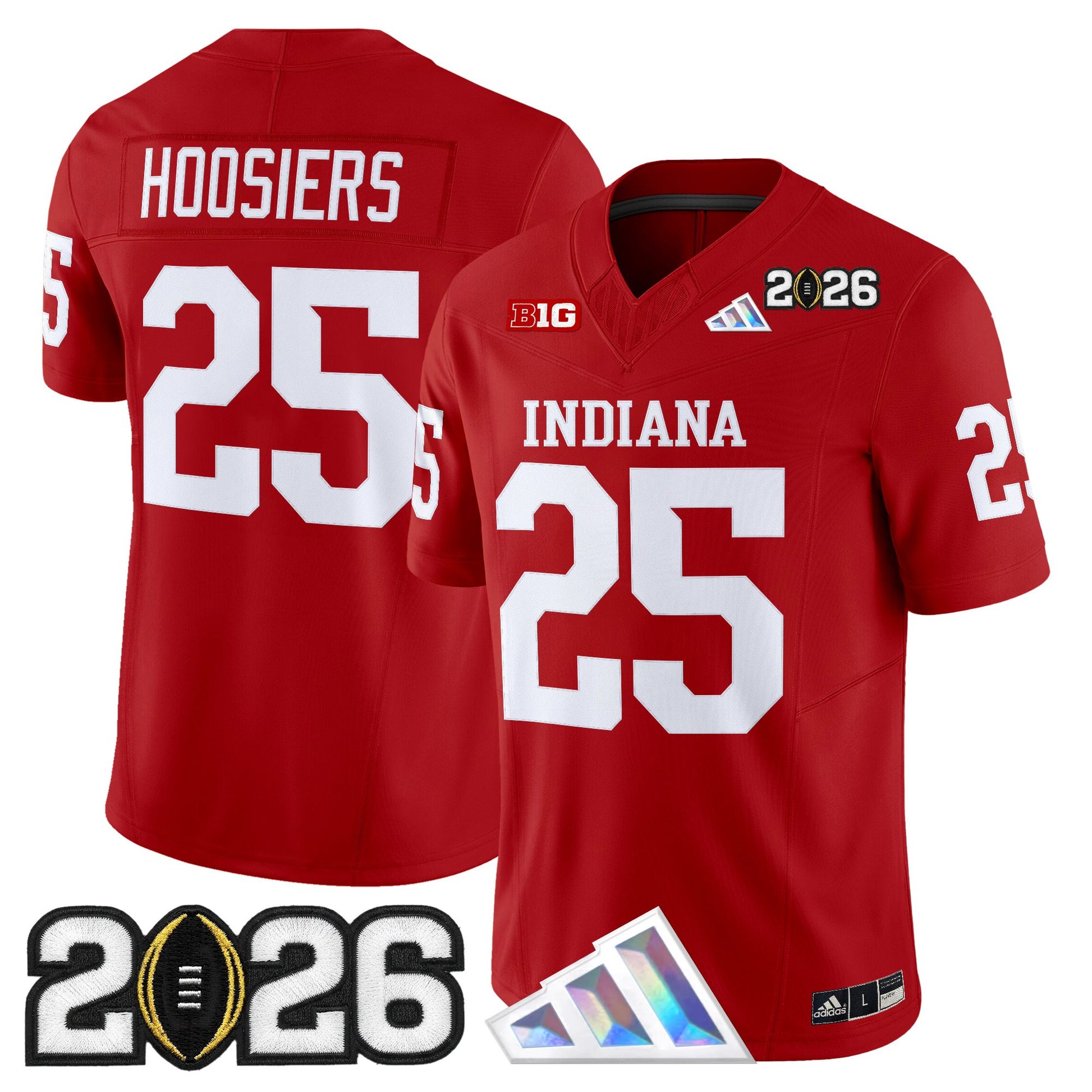 Men's Indiana Hoosiers 2026 CFP Final Patch Vapor Limited Jersey V3 - All Stitched