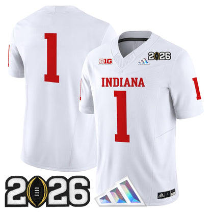 Men's Indiana Hoosiers 2026 CFP Final Patch Vapor Limited Jersey V3 - All Stitched