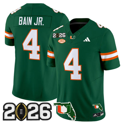  Miami Hurricanes 2026 CFP Final & Florida Patch Vapor Limited Jersey - All Stitched