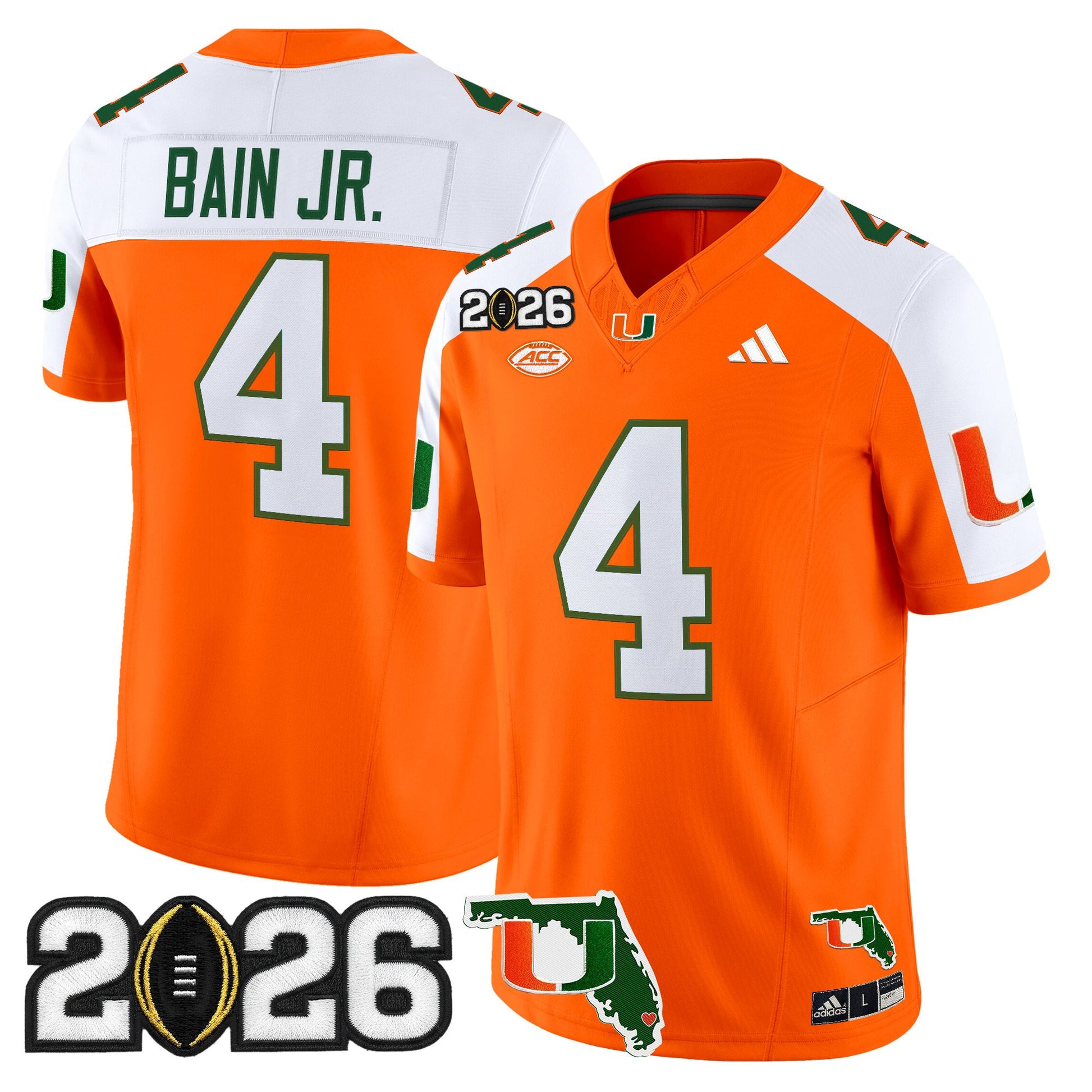  Miami Hurricanes 2026 CFP Final & Florida Patch Vapor Limited Jersey - All Stitched