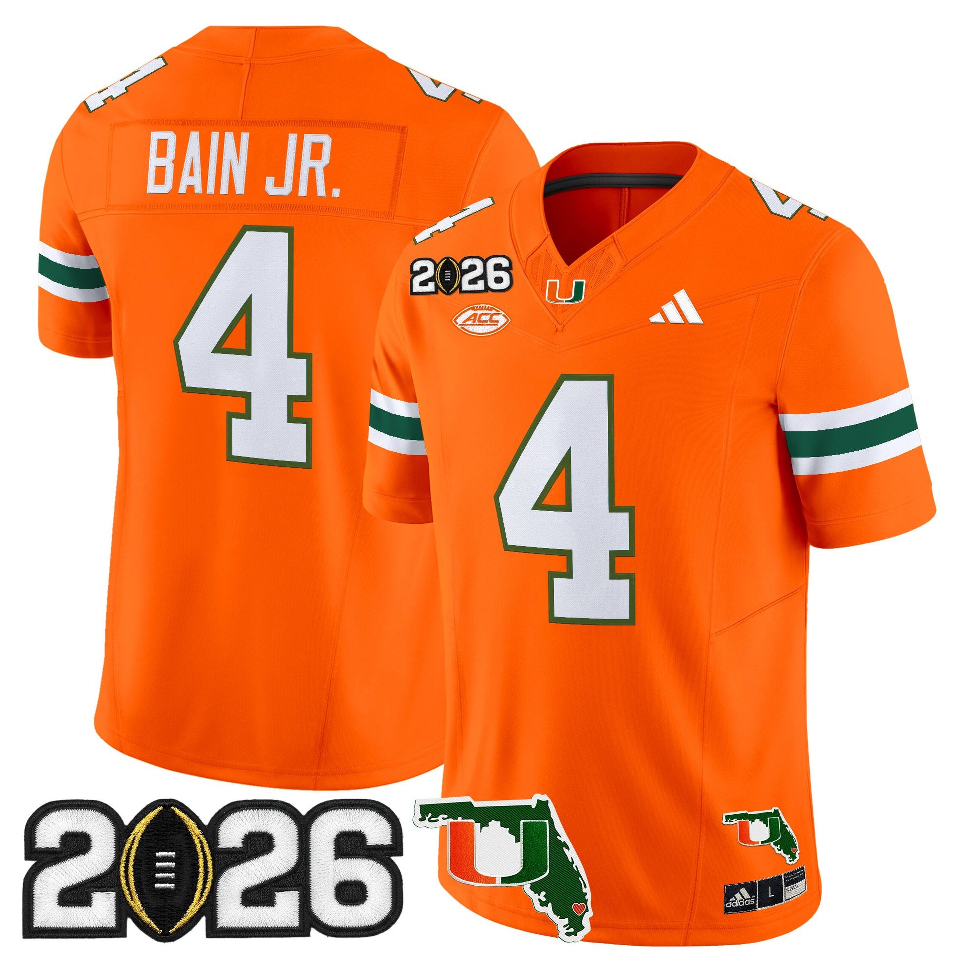  Miami Hurricanes 2026 CFP Final & Florida Patch Vapor Limited Jersey - All Stitched