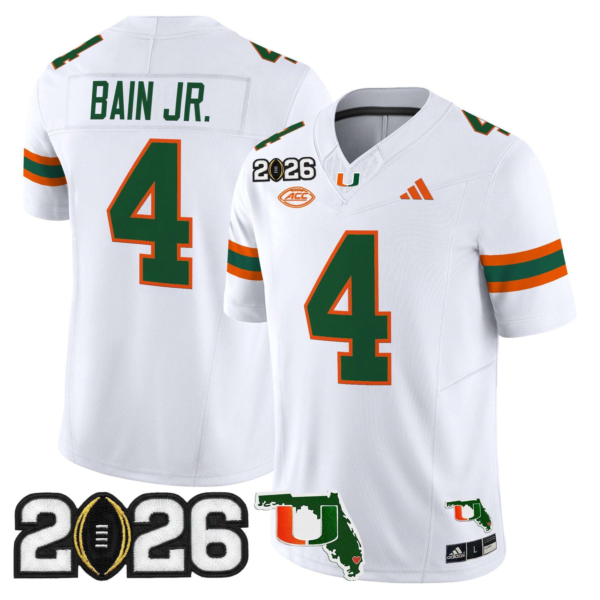  Miami Hurricanes 2026 CFP Final & Florida Patch Vapor Limited Jersey - All Stitched
