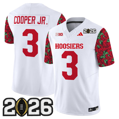 Men's Indiana Hoosiers 2026 CFP Final Patch Vapor Limited Jersey - Rose Bowl Style - Stitched