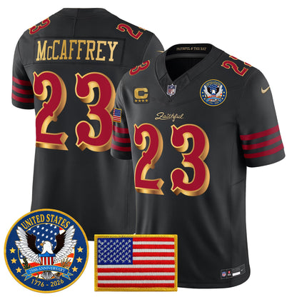 Men's San Francisco 49ers "United States 250th Anniversary Patch" Vapor Limited Jersey - All Stitched