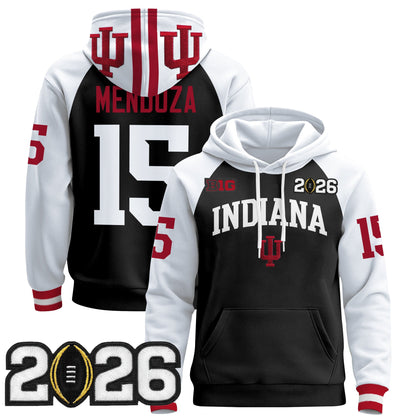 Men's Indiana Hoosiers 2026 CFP Final Patch Premium Pullover Hoodie - All Stitched