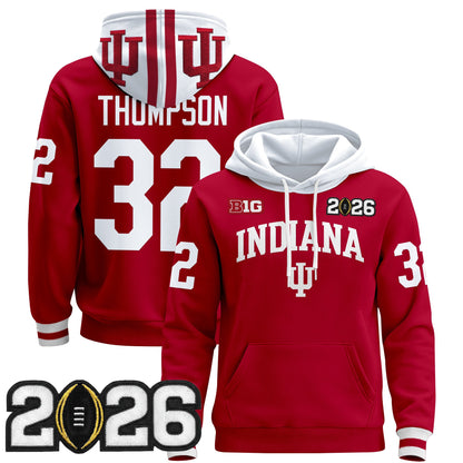 Men's Indiana Hoosiers 2026 CFP Final Patch Premium Pullover Hoodie - All Stitched