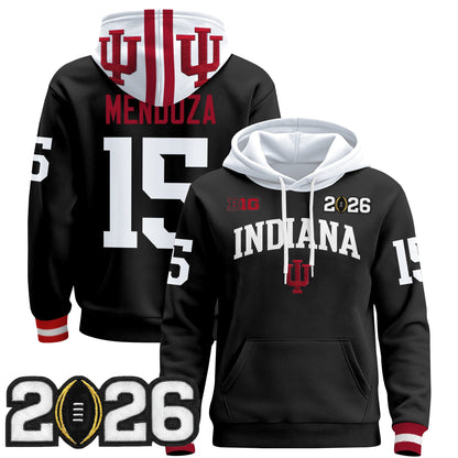 Men's Indiana Hoosiers 2026 CFP Final Patch Premium Pullover Hoodie - All Stitched