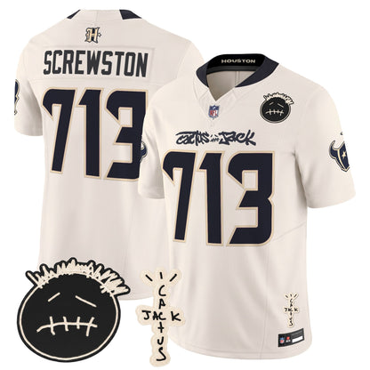 Men's Houston Texans x Cactus Jack Vapor Limited Jersey V2 - All Stitched