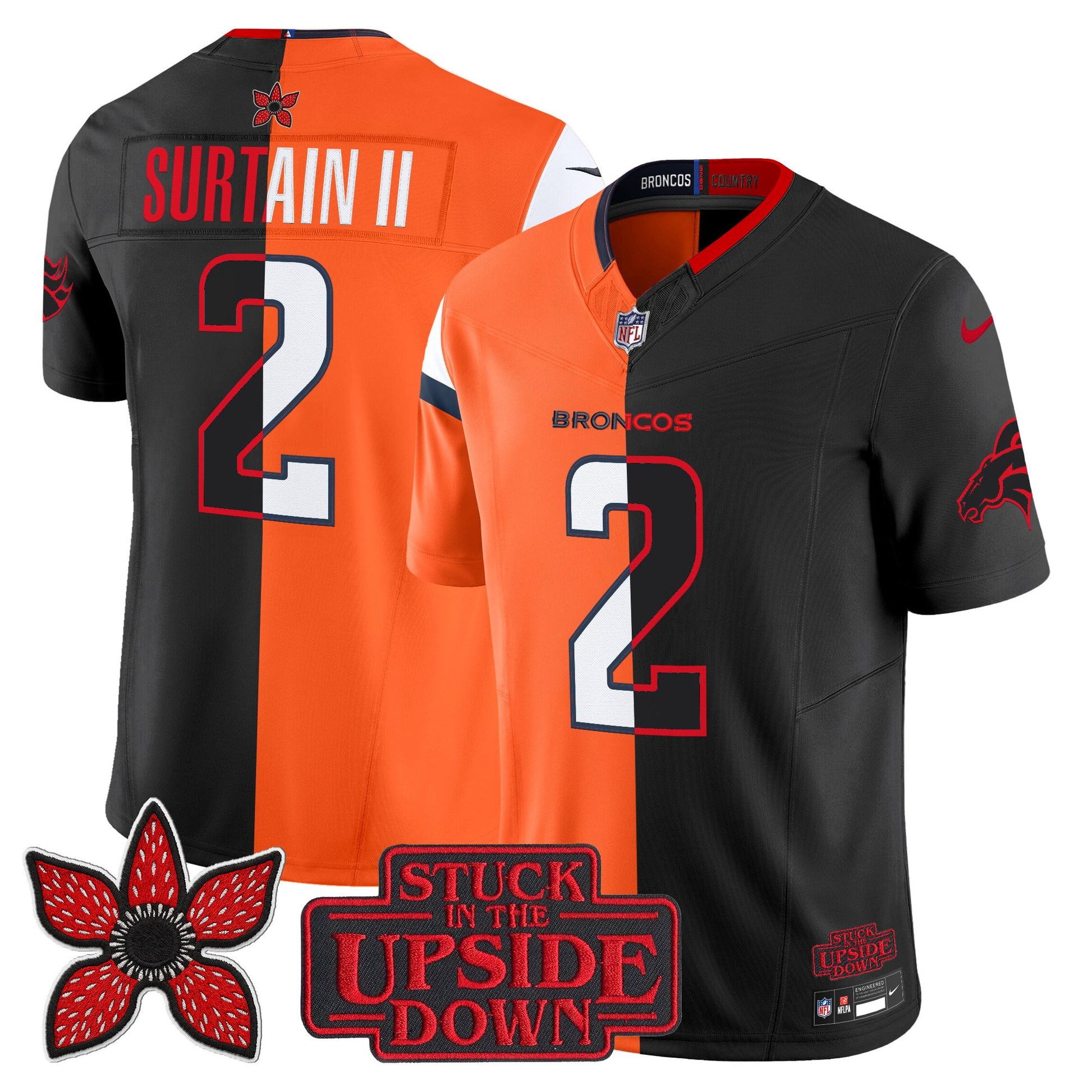 Denver Broncos 'Upside Down Edition' Vapor Limited Jersey - All Stitched