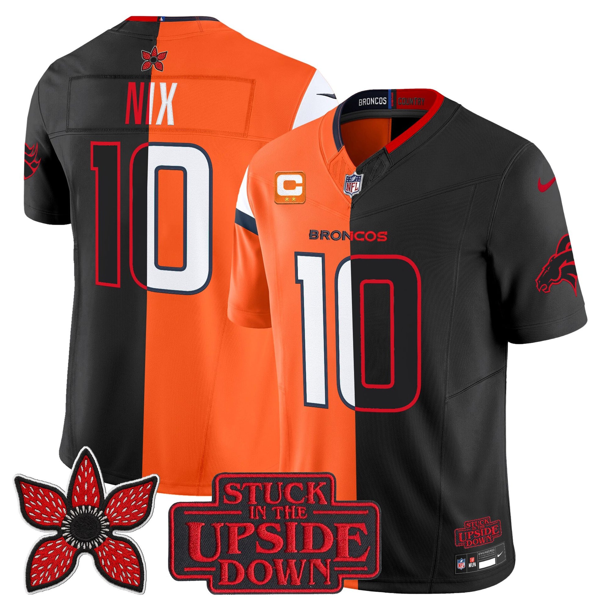 Denver Broncos 'Upside Down Edition' Vapor Limited Jersey - All Stitched