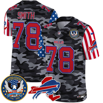 Men's Buffalo Bills "America250 Edition" Style Vapor Limited Jersey - All Stitched