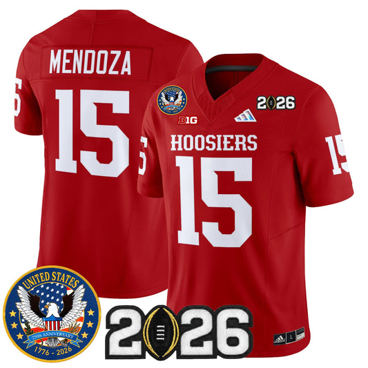 Men's Indiana Hoosiers "United States 250th Anniversary Patch" Vapor Limited Jersey - All Stitched