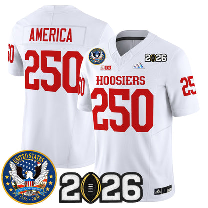 Men's Indiana Hoosiers "United States 250th Anniversary Patch" Vapor Limited Jersey - All Stitched