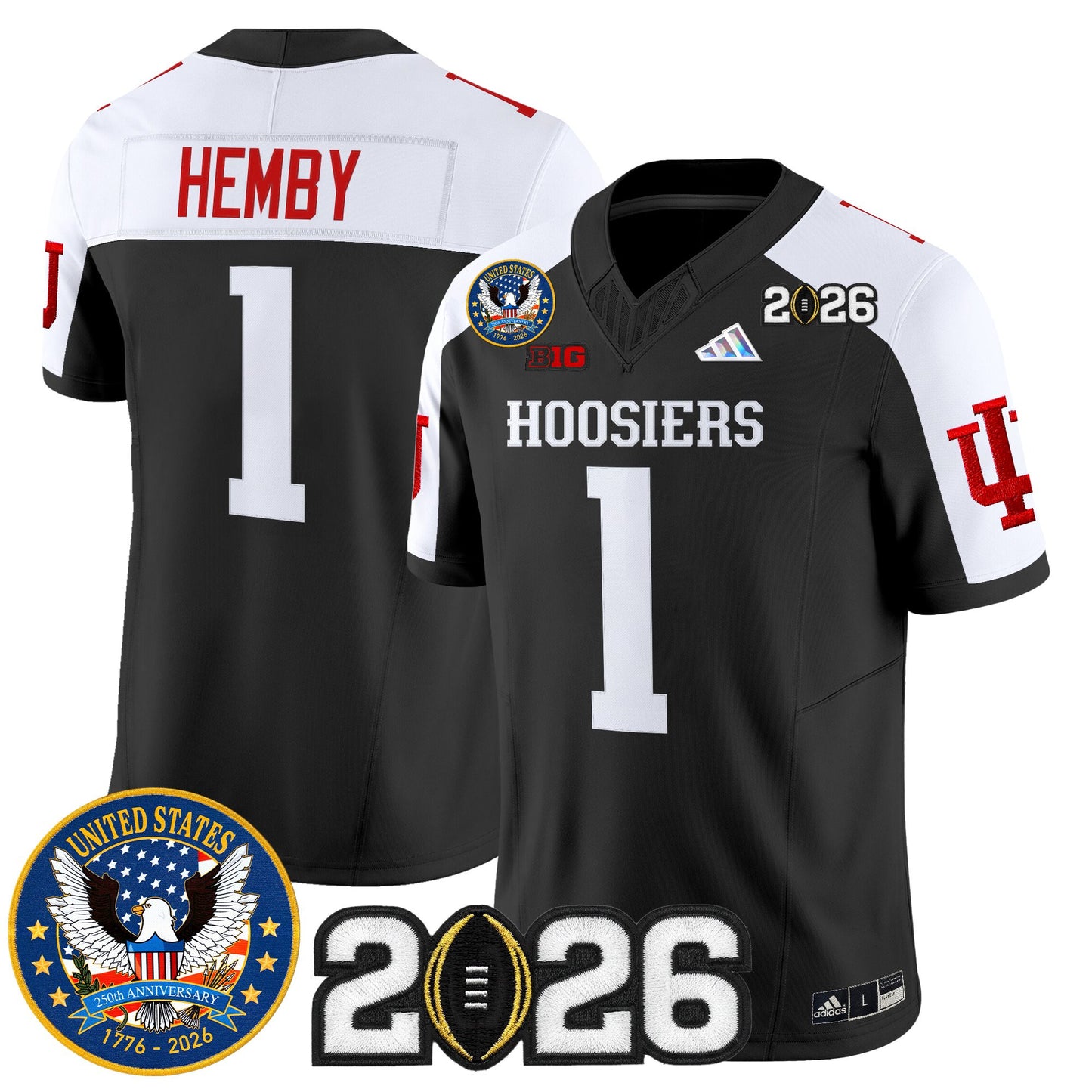 Men's Indiana Hoosiers "United States 250th Anniversary Patch" Vapor Limited Jersey - All Stitched