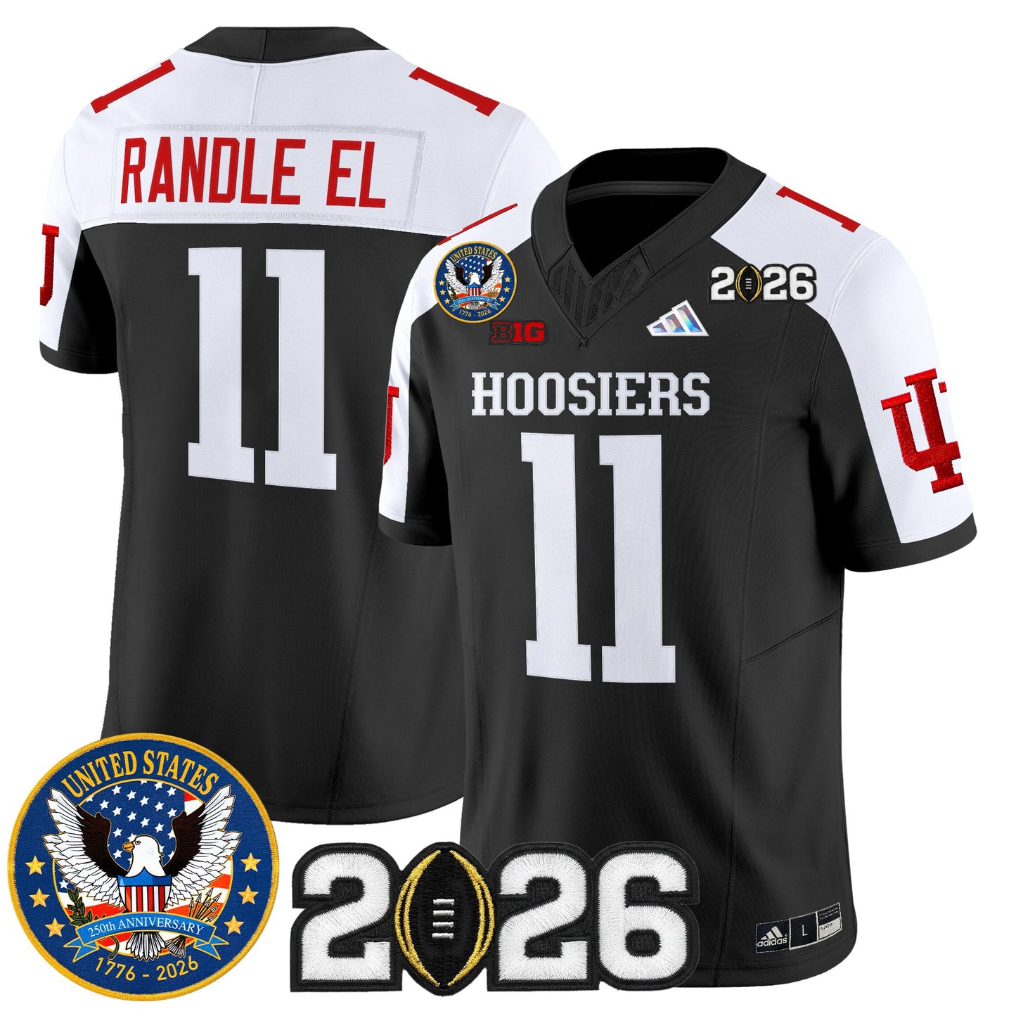 Men's Indiana Hoosiers "United States 250th Anniversary Patch" Vapor Limited Jersey - All Stitched