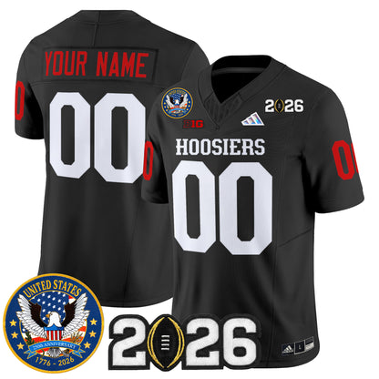 Indiana Hoosiers "United States 250th Anniversary Patch" Vapor Limited Custom Jersey - All Stitched