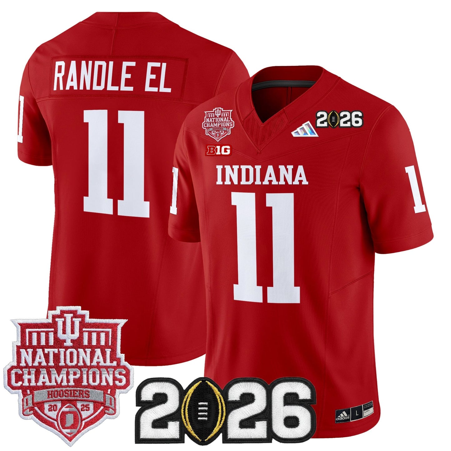  Indiana Hoosiers 2025 National Champions & 2026 CFP Final Patch Vapor Limited Jersey - Stitched