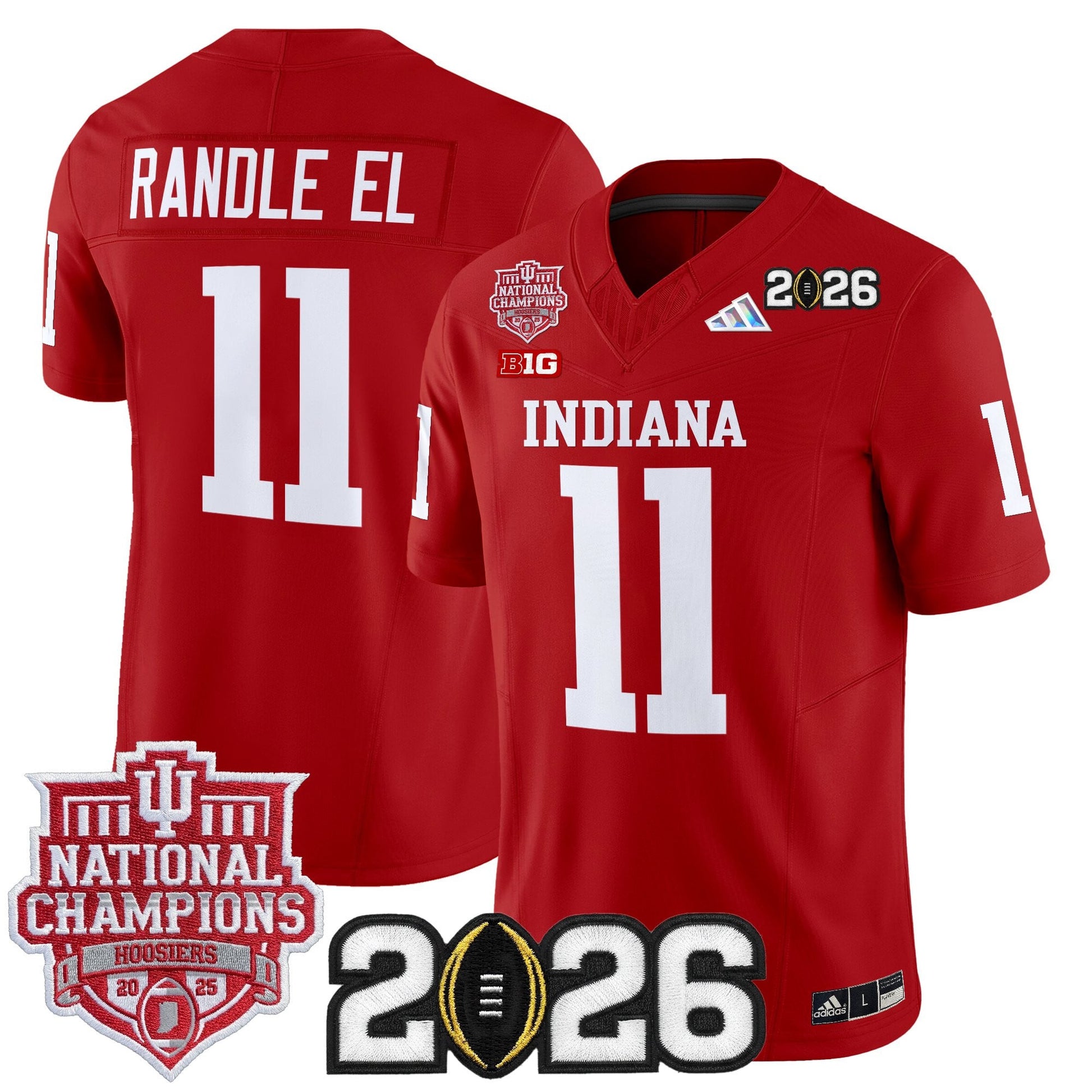  Indiana Hoosiers 2025 National Champions & 2026 CFP Final Patch Vapor Limited Jersey - Stitched
