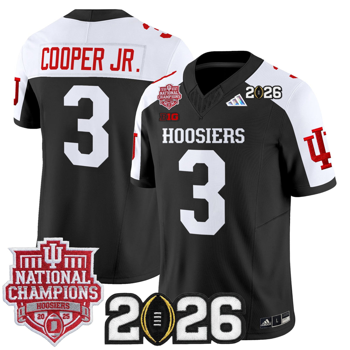  Indiana Hoosiers 2025 National Champions & 2026 CFP Final Patch Vapor Limited Jersey - Stitched