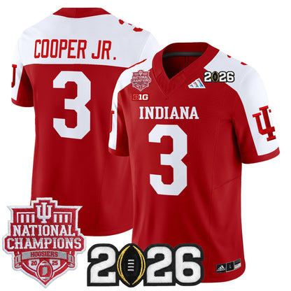  Indiana Hoosiers 2025 National Champions & 2026 CFP Final Patch Vapor Limited Jersey - Stitched