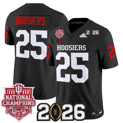 Men's Indiana Hoosiers 2025 National Champions & 2026 CFP Final Patch Vapor Limited Jersey - All Stitched
