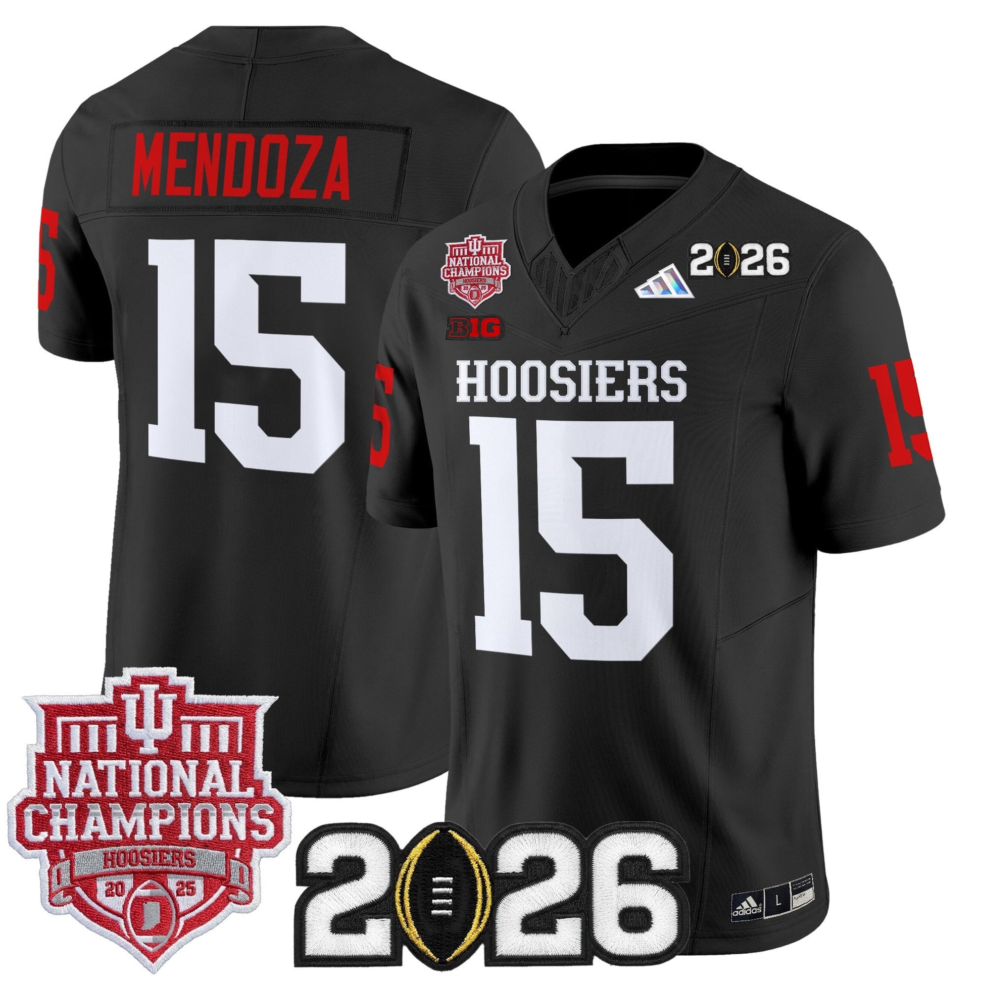  Indiana Hoosiers 2025 National Champions & 2026 CFP Final Patch Vapor Limited Jersey - Stitched
