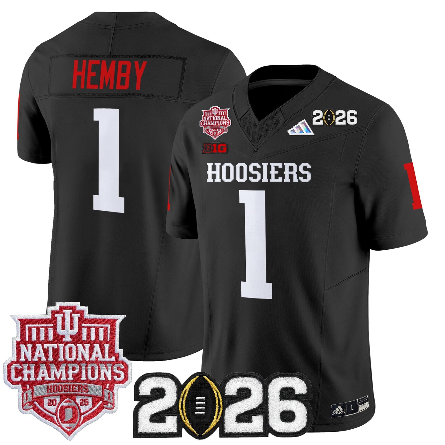 Men's Indiana Hoosiers 2025 National Champions & 2026 CFP Final Patch Vapor Limited Jersey - All Stitched