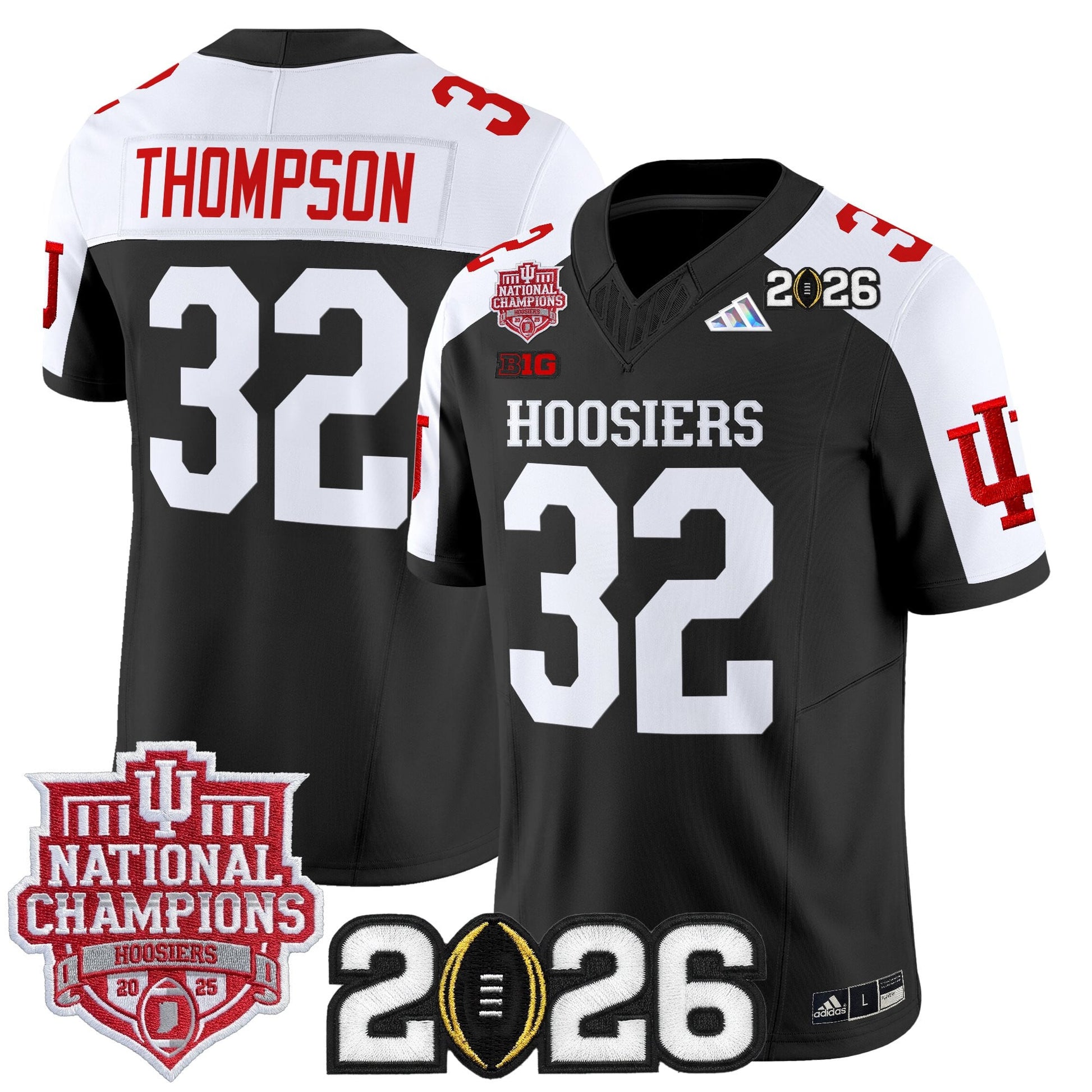  Indiana Hoosiers 2025 National Champions & 2026 CFP Final Patch Vapor Limited Jersey - Stitched