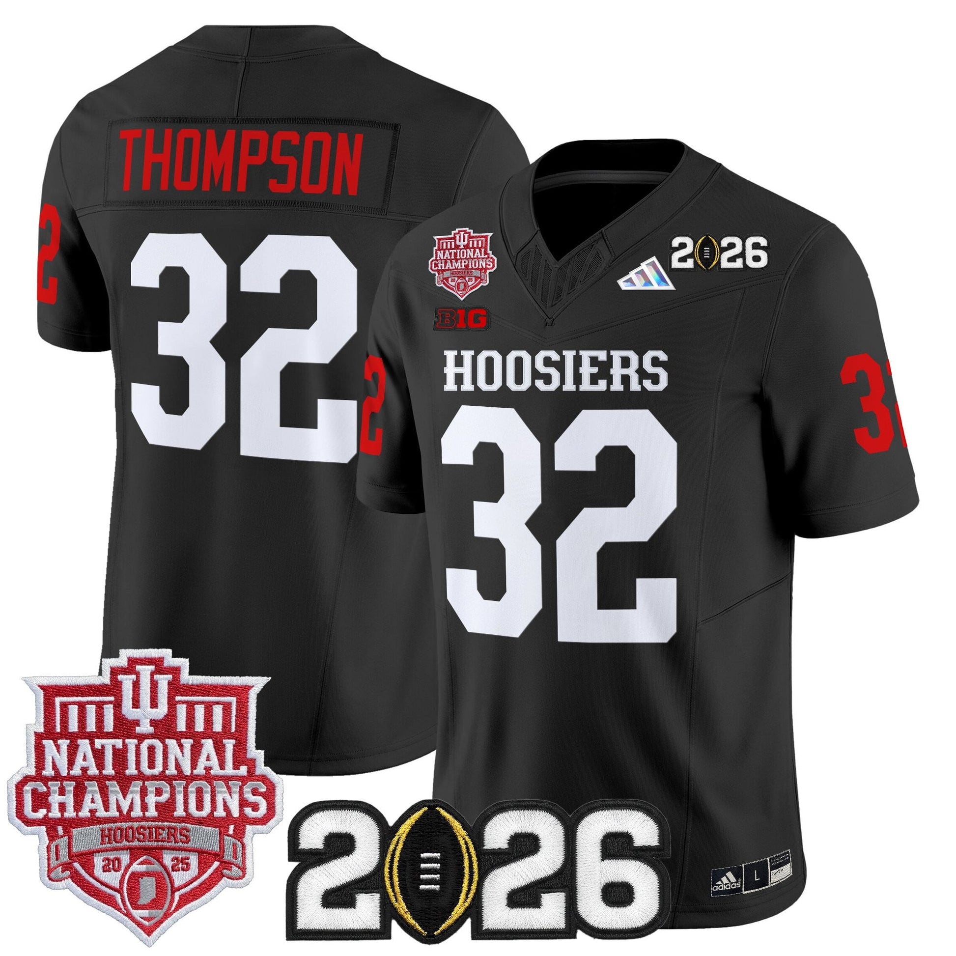  Indiana Hoosiers 2025 National Champions & 2026 CFP Final Patch Vapor Limited Jersey - Stitched