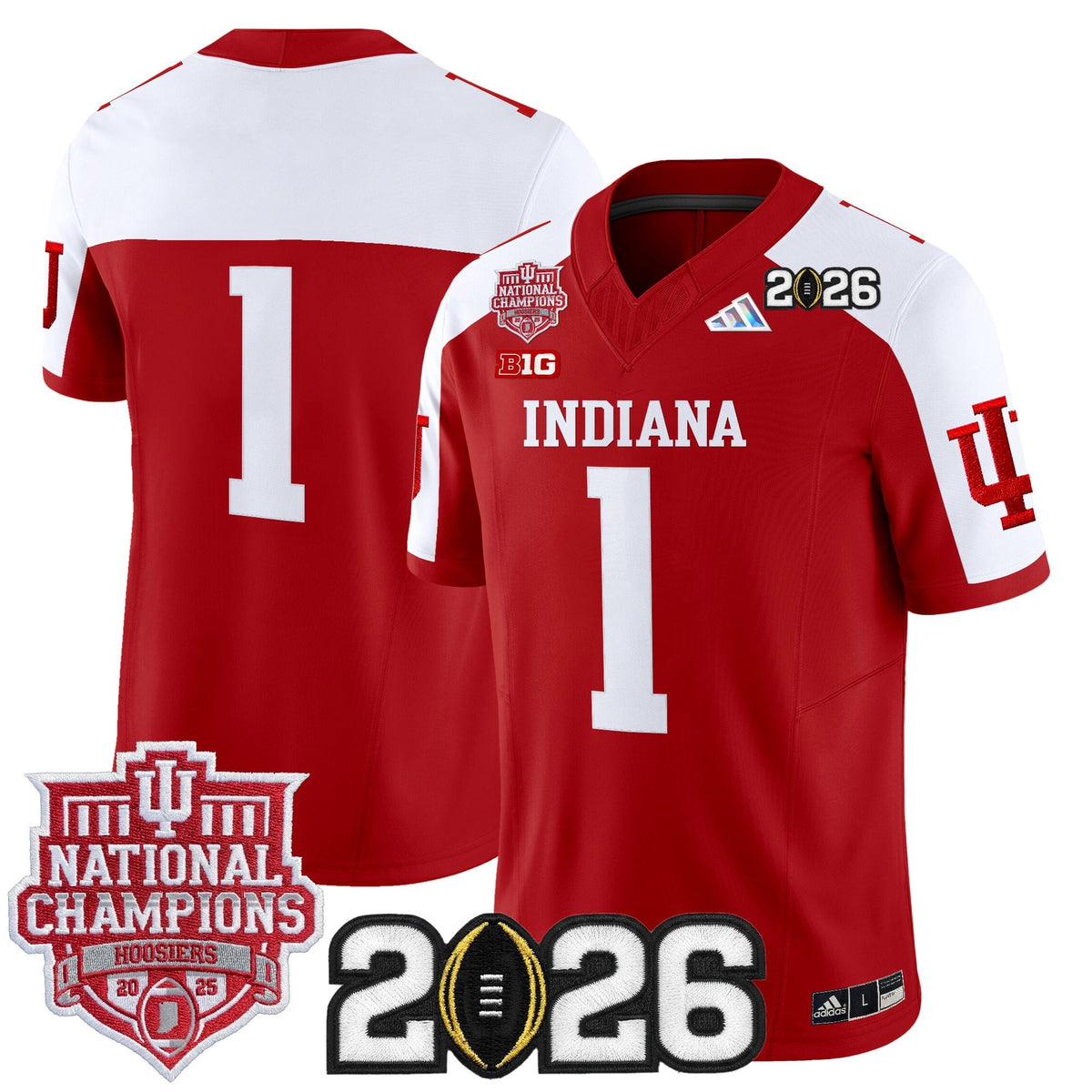  Indiana Hoosiers 2025 National Champions & 2026 CFP Final Patch Vapor Limited Jersey - Stitched