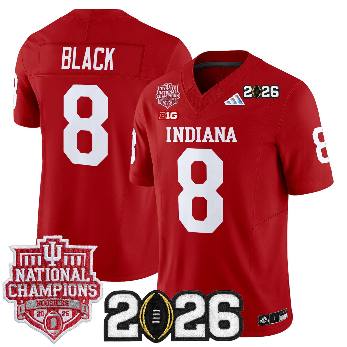  Indiana Hoosiers 2025 National Champions & 2026 CFP Final Patch Vapor Limited Jersey - Stitched