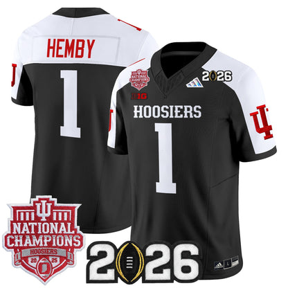  Indiana Hoosiers 2025 National Champions & 2026 CFP Final Patch Vapor Limited Jersey - Stitched