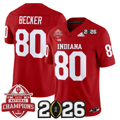 Men's Indiana Hoosiers 2025 National Champions & 2026 CFP Final Patch Vapor Limited Jersey V2 - All Stitched