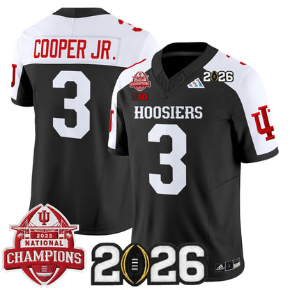 Men's Indiana Hoosiers 2025 National Champions & 2026 CFP Final Patch Vapor Limited Jersey V2 - All Stitched