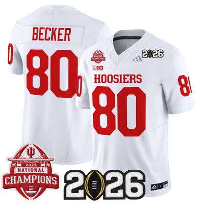 Men's Indiana Hoosiers 2025 National Champions & 2026 CFP Final Patch Vapor Limited Jersey V2 - All Stitched