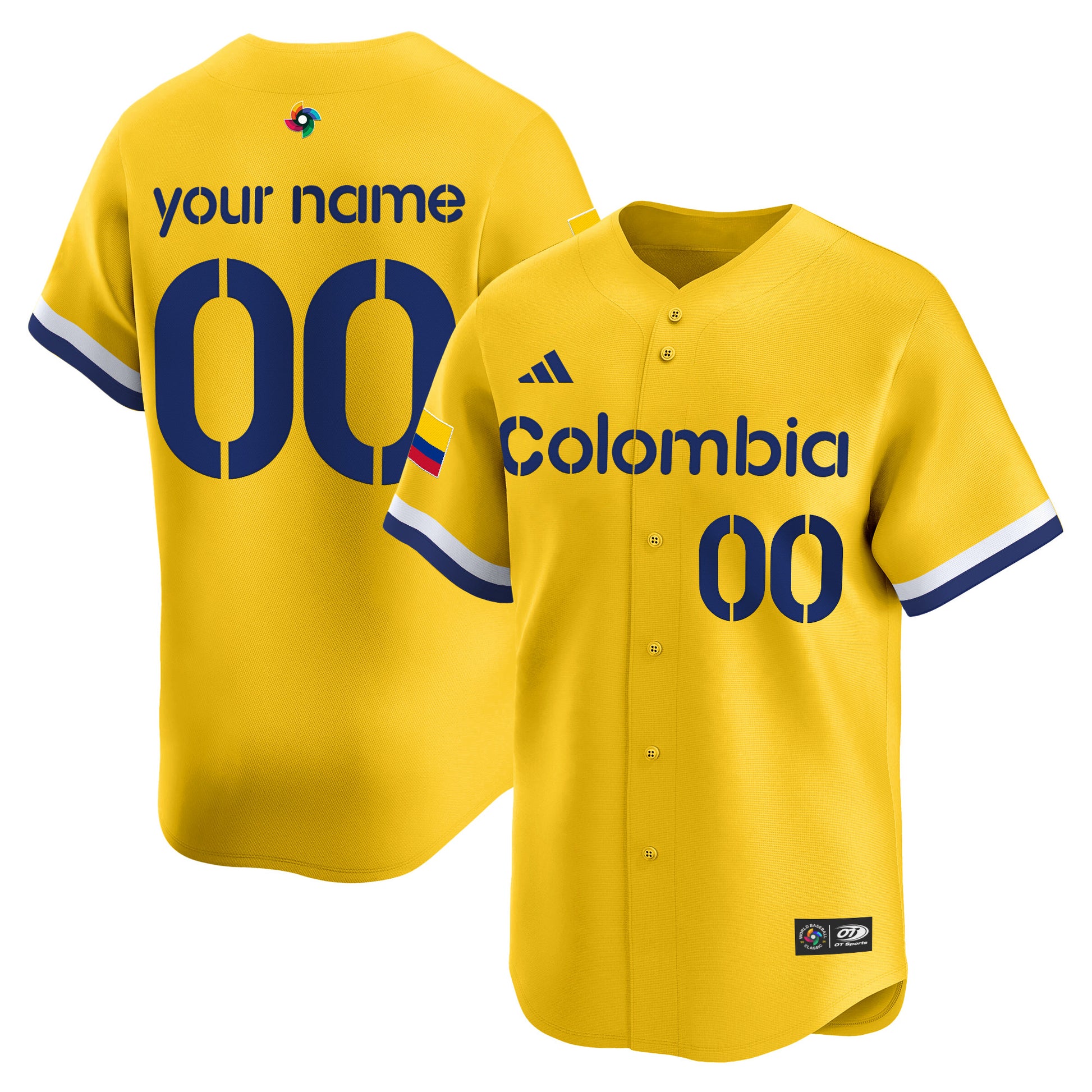 Team Colombia 2026 World Baseball Classic Vapor Premier Custom Jersey - All Stitched