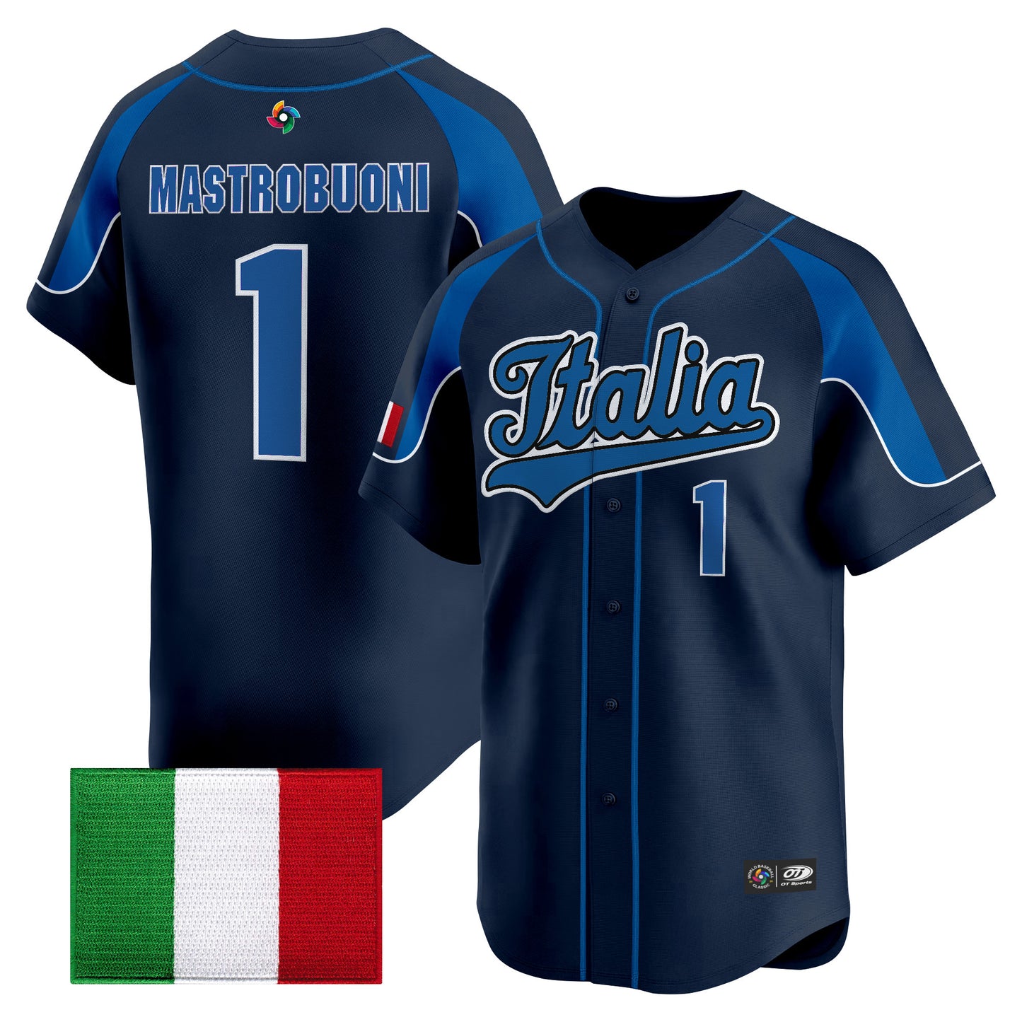 Men's Team Italy 2026 World Baseball Classic Vapor Premier Jersey - All Stitched