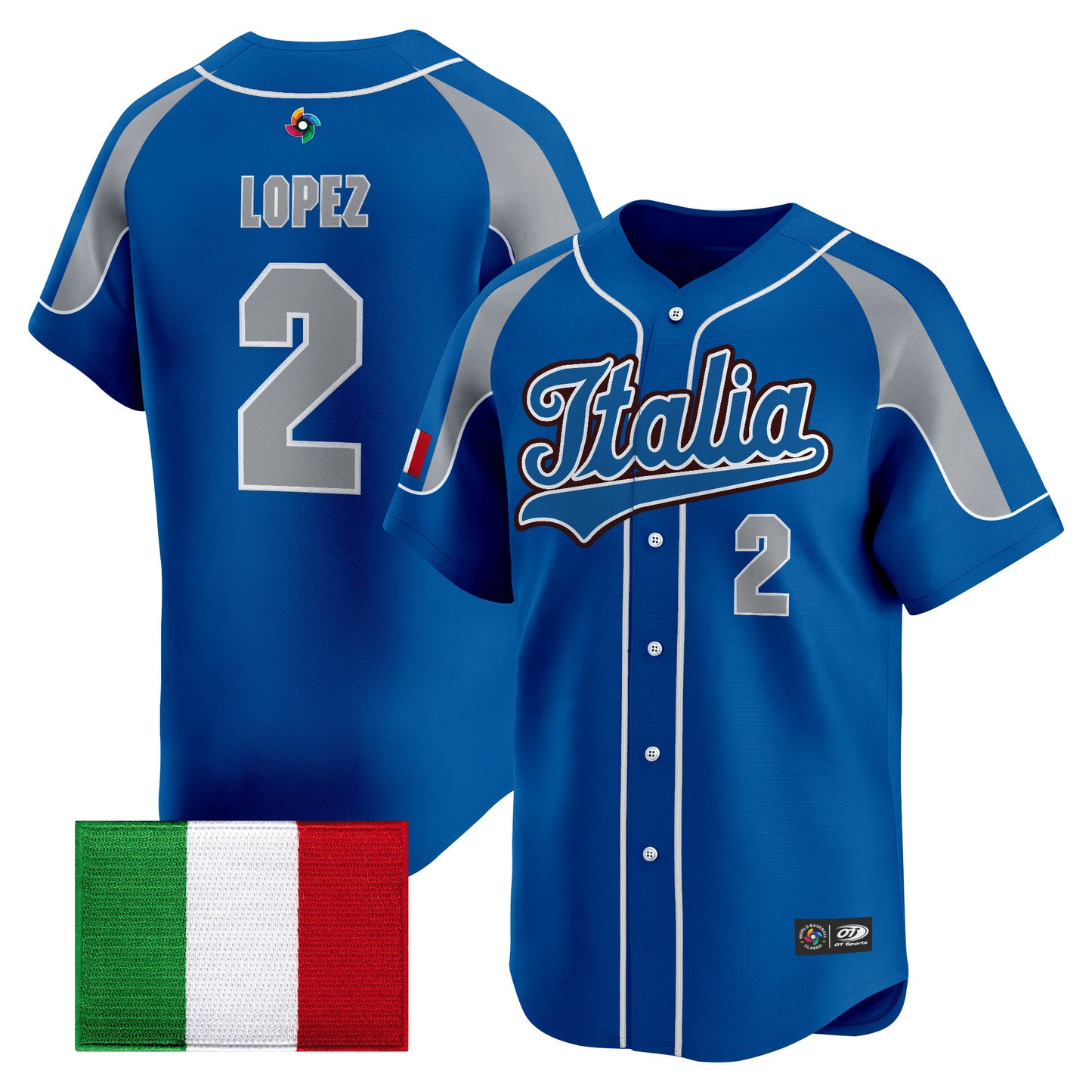 Men's Team Italy 2026 World Baseball Classic Vapor Premier Jersey - All Stitched