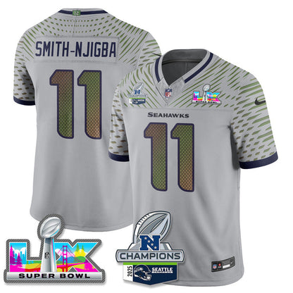 SEA 2025 Vapor Limited Jersey - NFC Champions Limited Patch - All Stitched n10