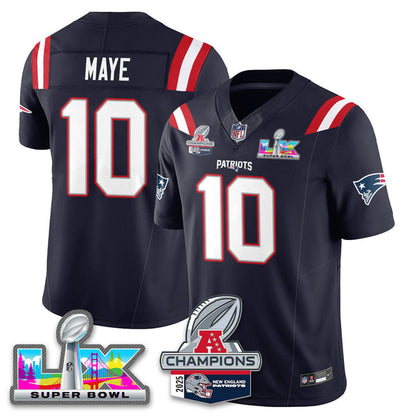 Men' NE 2025 Vapor Jersey - AFC Champions Limited Patch - All Stitched n15