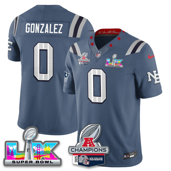 Men' NE 2025 Vapor Jersey - AFC Champions Limited Patch - All Stitched n15