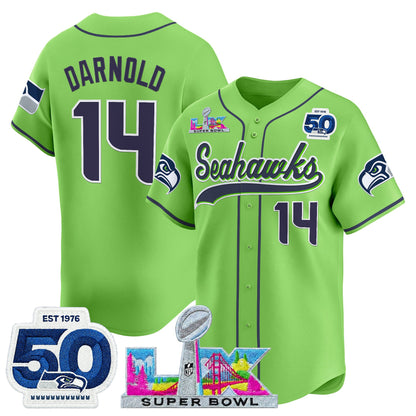 Men's Seattle Seahawks Super Bowl LX Vapor Baseball Jersey - All Stitched
