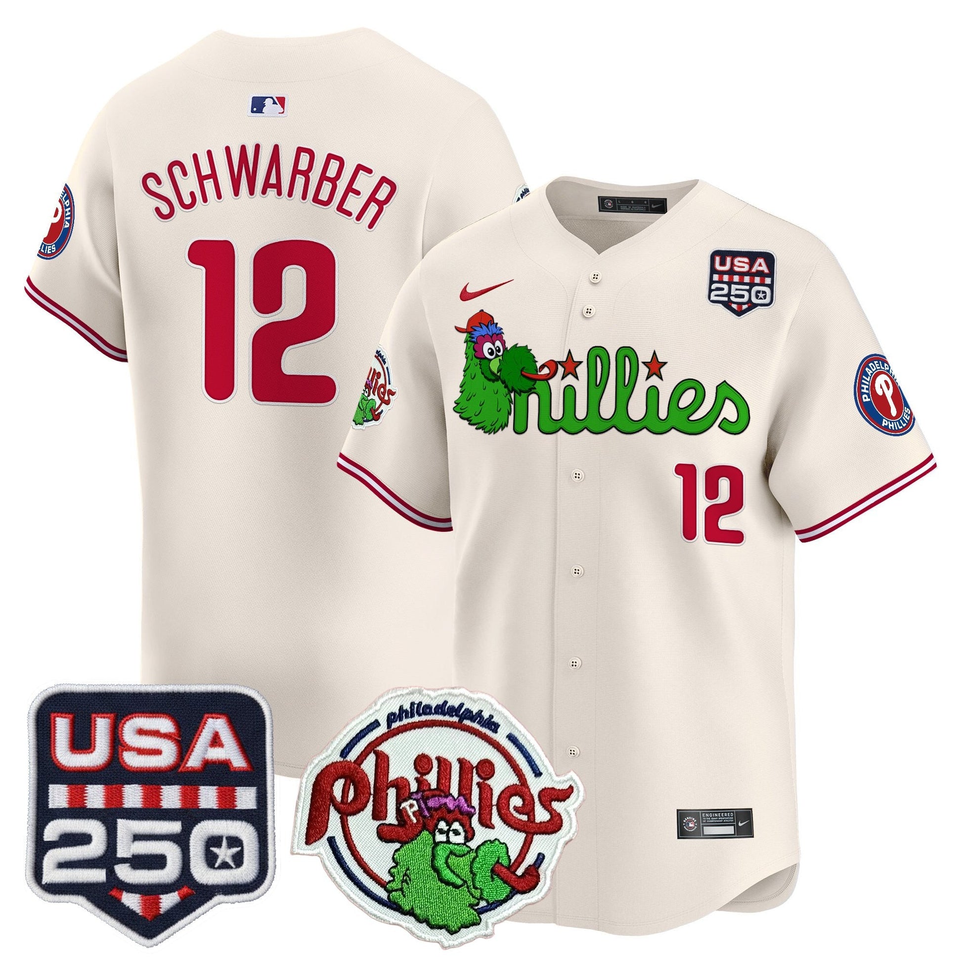 PHI Phanatic & 250America Patch Vapor Premier Limited Jersey - All Stitched