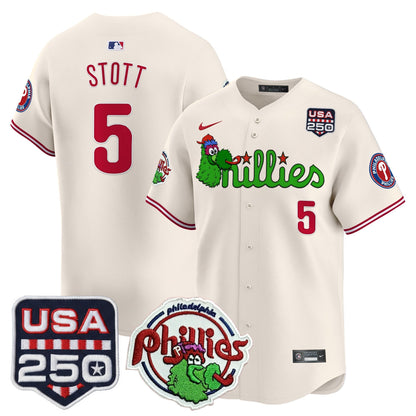 PHI Phanatic & 250America Patch Vapor Premier Limited Jersey - All Stitched