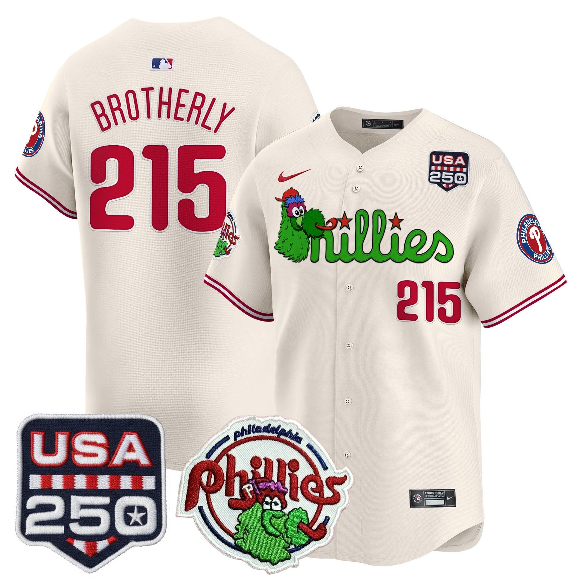 PHI Phanatic & 250America Patch Vapor Premier Limited Jersey - All Stitched